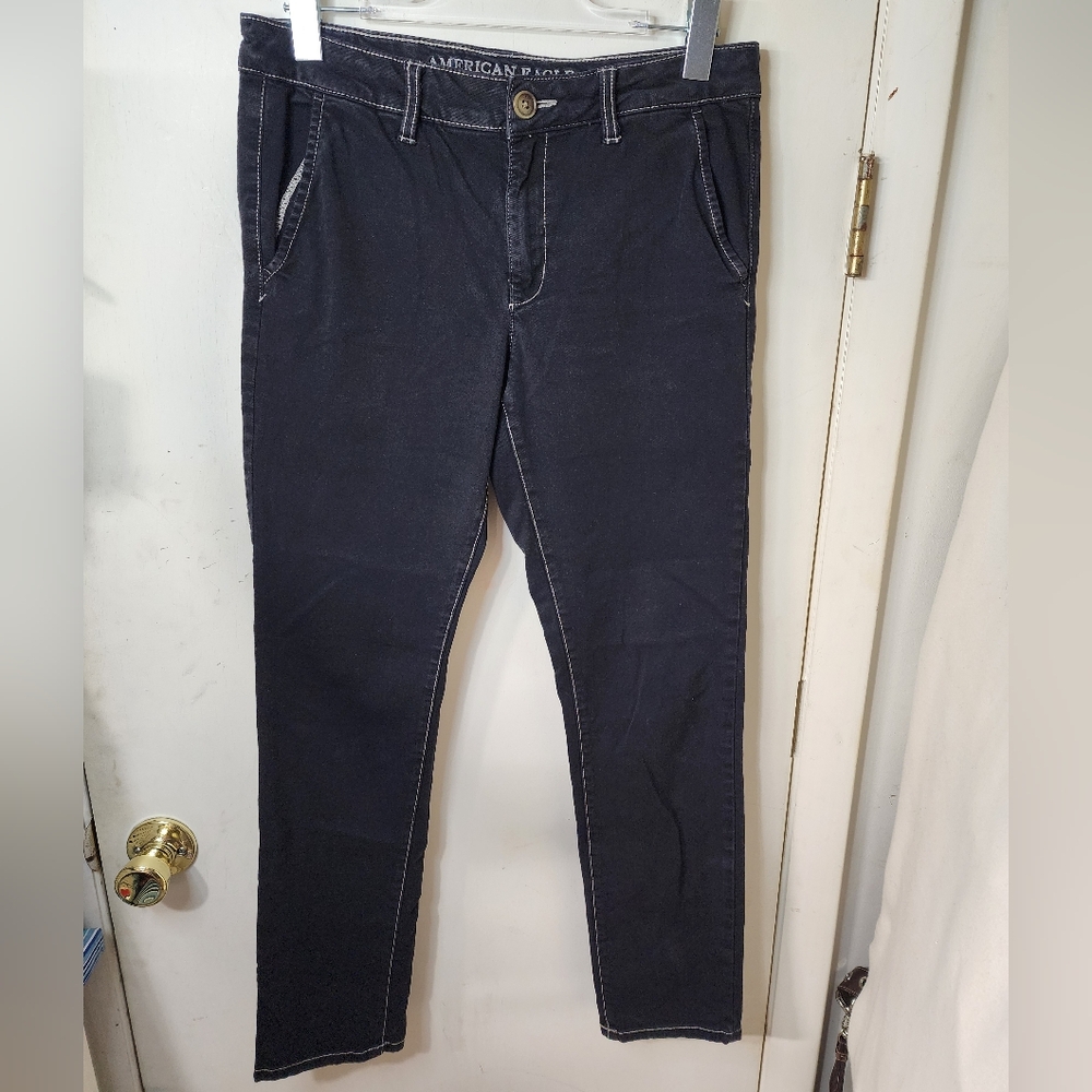 American Eagle Black Chinos Women's Size 12 Skinny Pants